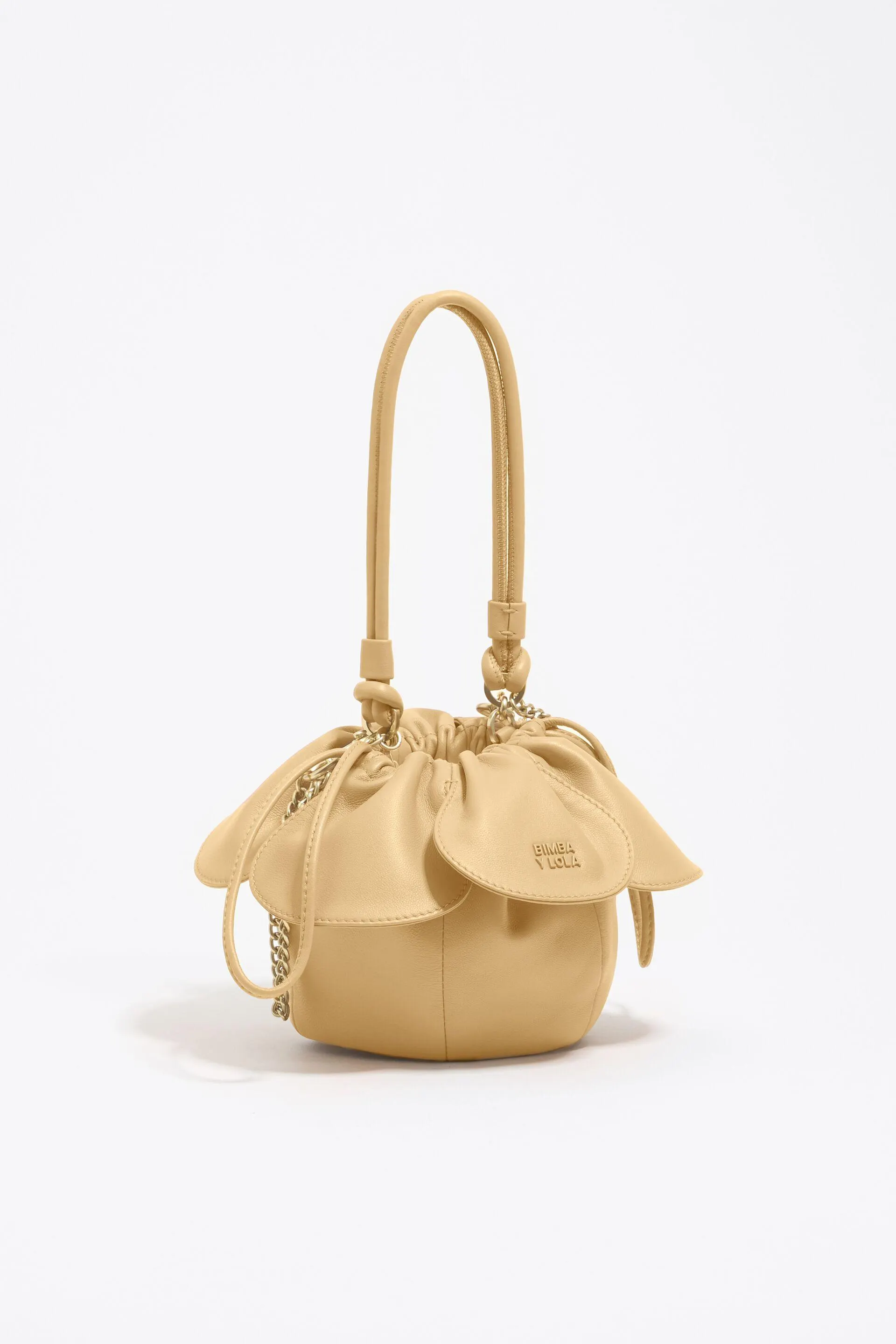 Bolso Pétalo piel vainilla