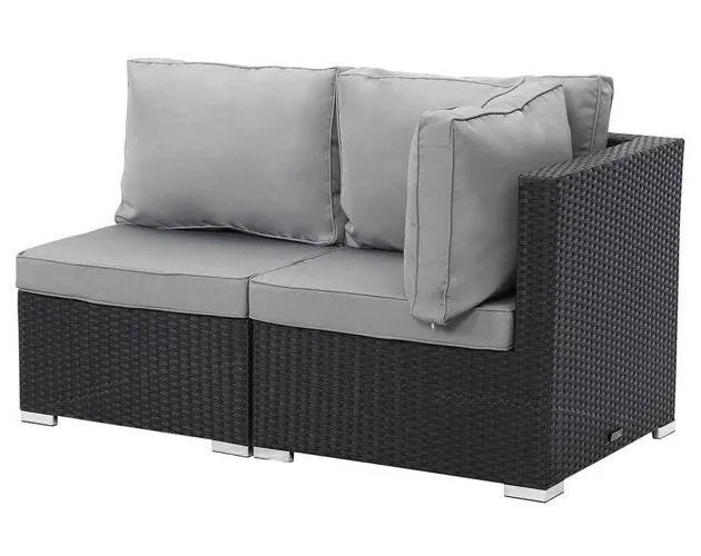 Salon de jardin "ibiza" atlanta 2 piezas - negro