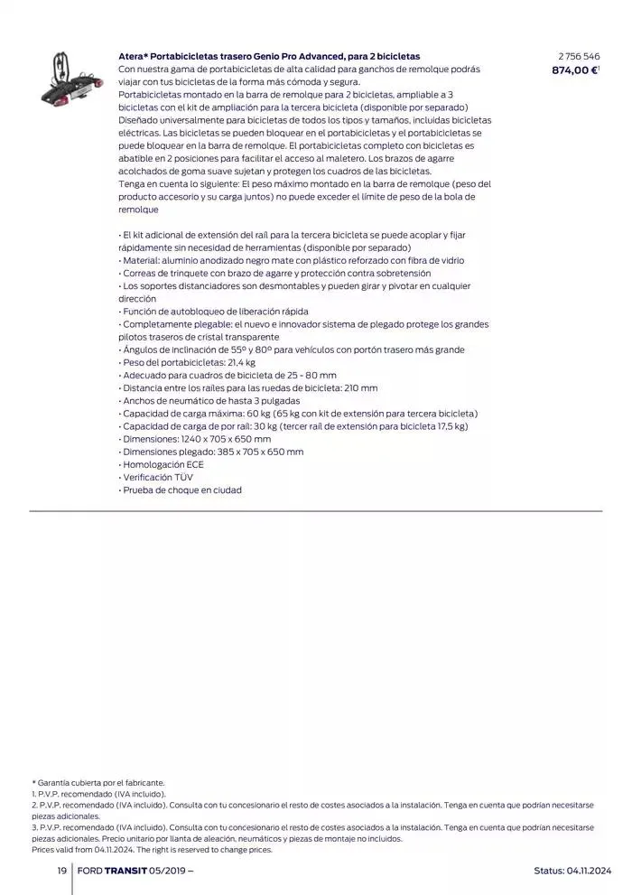 Catálogo de Ford de accesorios Transit Van 13 de noviembre al 13 de noviembre 2025 - Página 19