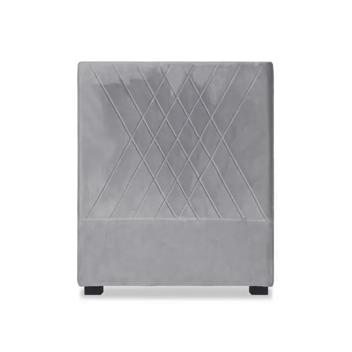 Cabecero Diam 90cm Terciopelo Plata