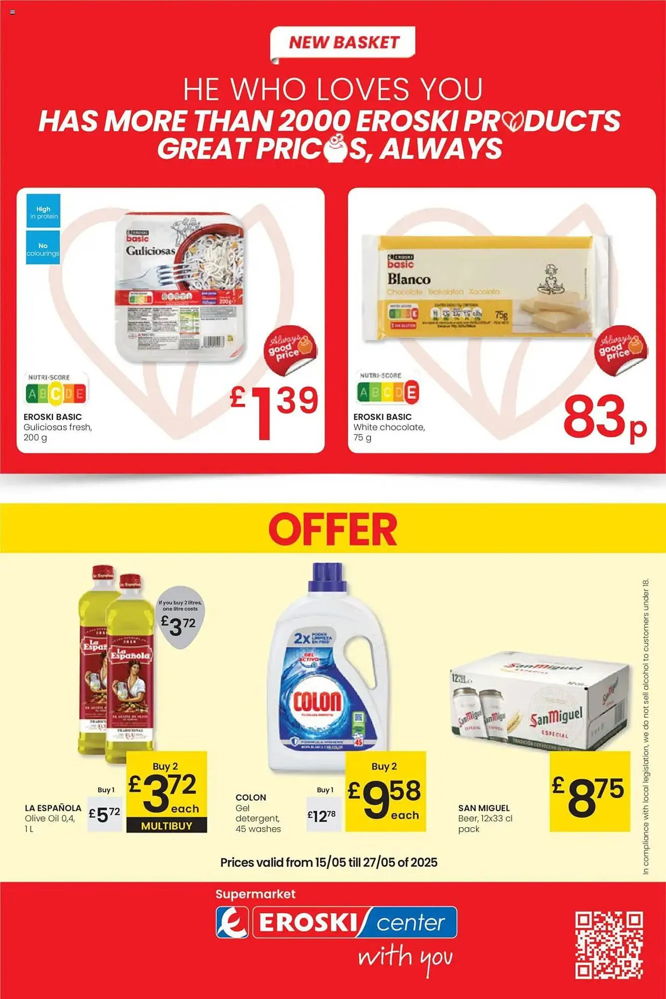 Catálogo de Folleto Eroski 15 de mayo al 27 de mayo 2025 - Página 1