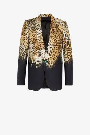 Camisa de seda con estampado Leopard