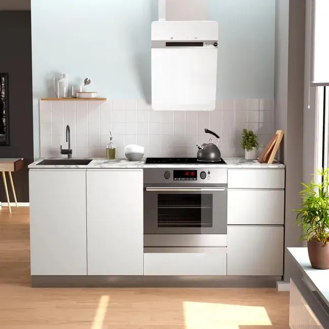 Cocina en kit DELINIA iD Tokyo blanco mate 180 cm