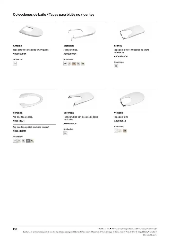 Catálogo de Colecciones de Baño, Muebles y Accesorios 9 de enero al 31 de diciembre 2025 - Página 160
