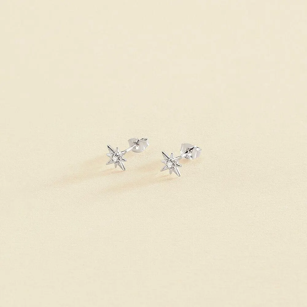 Pendientes cortos OURSE - Cristal / Plateado