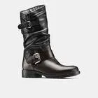 Botas de mujer de piel con hebillas