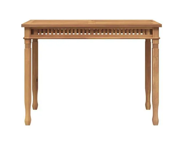 vidaXL mesa de comedor de jardín madera maciza de teca 110x65x80 cm