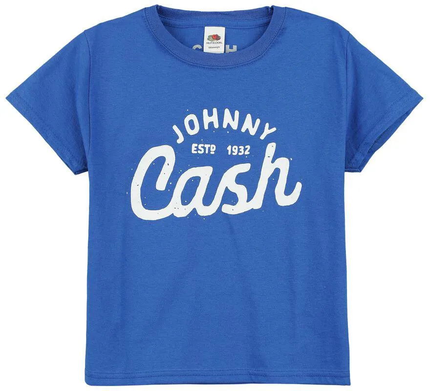 "Kids - Logo" Camiseta Azul de Johnny Cash