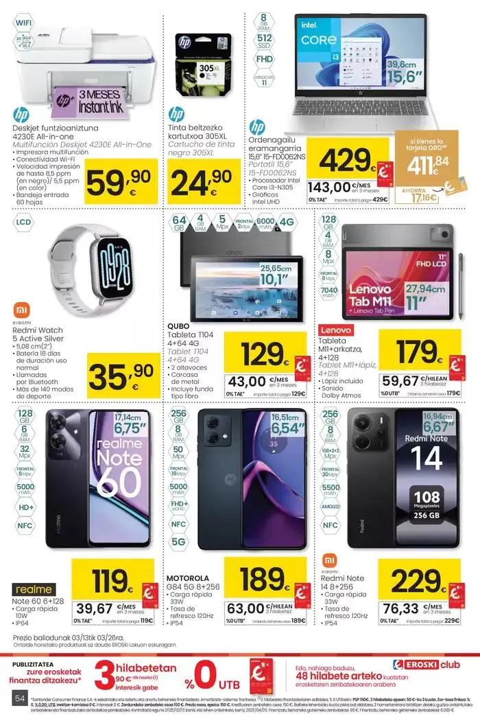 Catálogo de Prezio merkeagoa HIPERMERKATUAK EROSKI 13 de marzo al 26 de marzo 2025 - Página 54