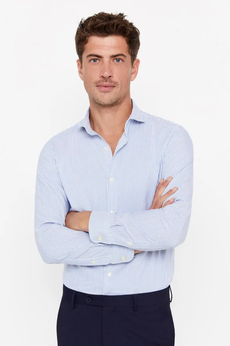 Camisa rayas coolmax slim fit