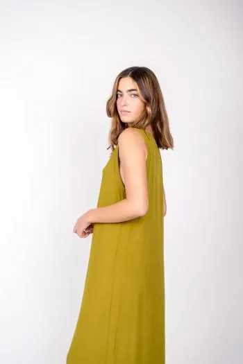 VESTIDO LARGO OLIVA