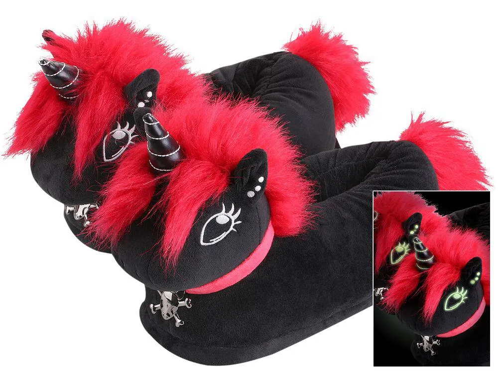 "EMP Unicorn Slippers Adulto" Zapatillas Negro de Corimori
