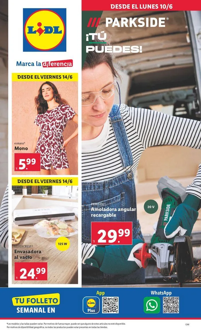 Catálogo de Tú puedes con Parkside 10 de junio al 16 de junio 2024 - Página 1