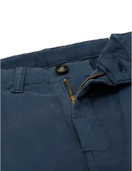 Pantalón satén lavado Azul