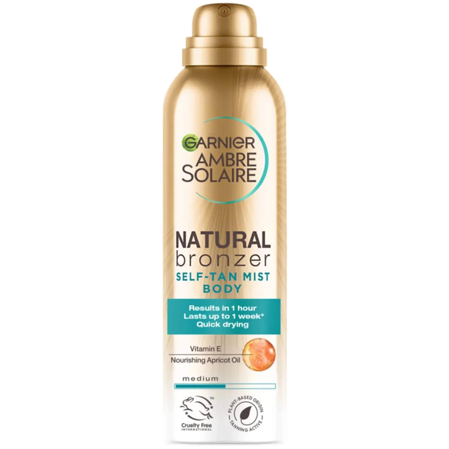 Garnier Ambre Solaire Natural Bronzer Autobronceador Corporal de Secado Rápido Mist Medium 150ml
