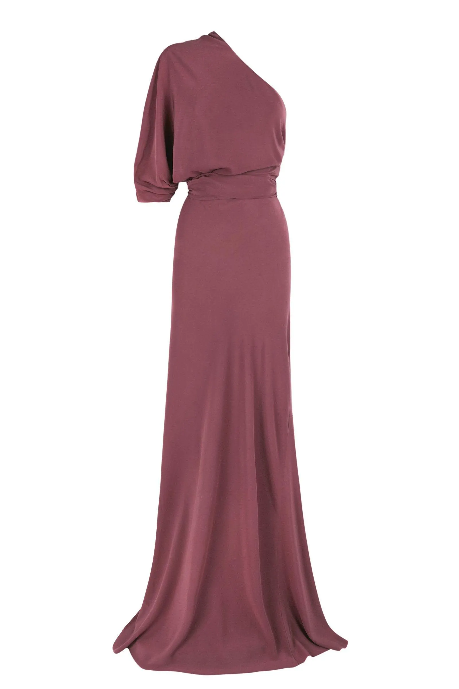 Lena, pink silk asymmetrical dress