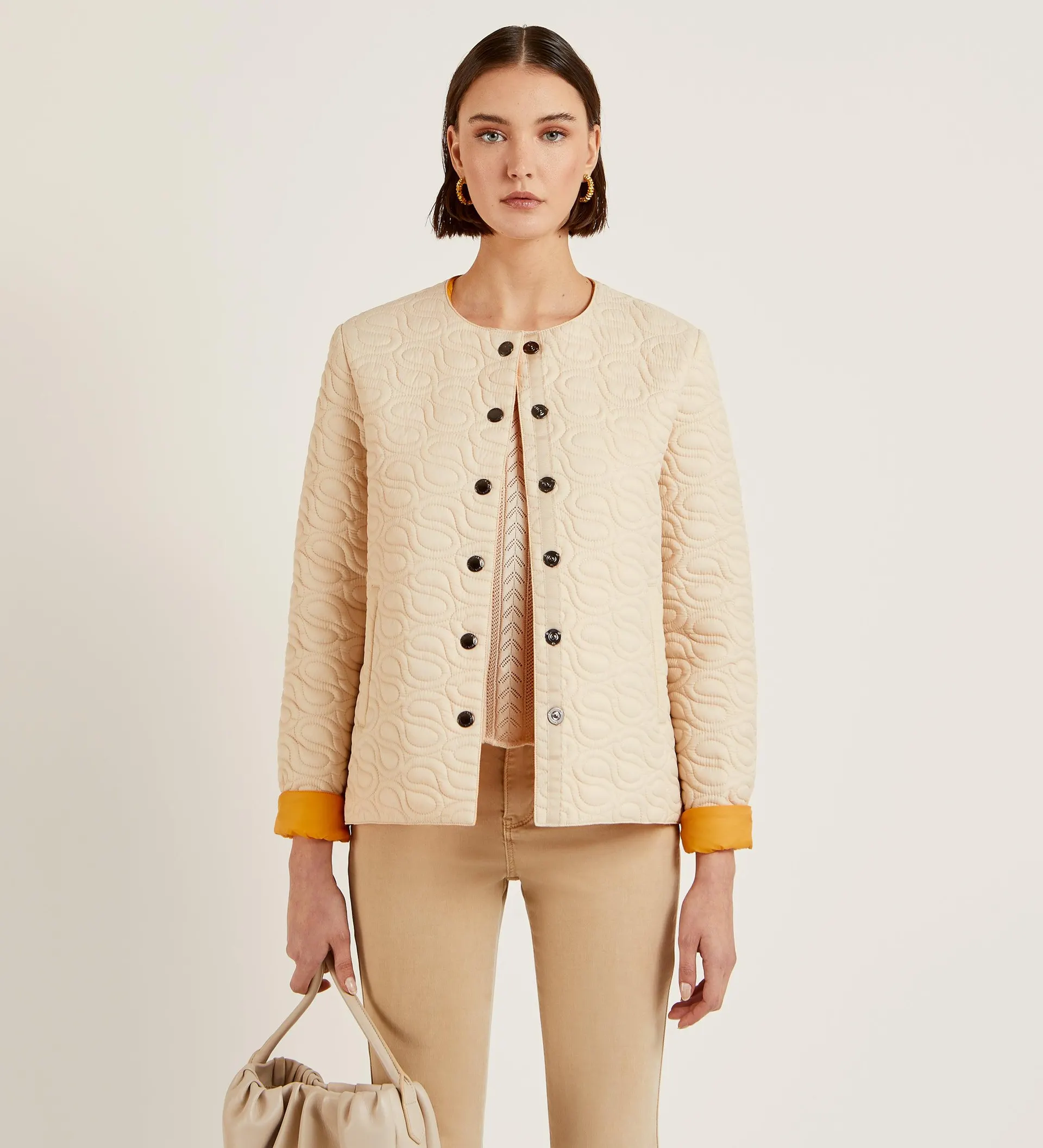 Parka corta reversible logo