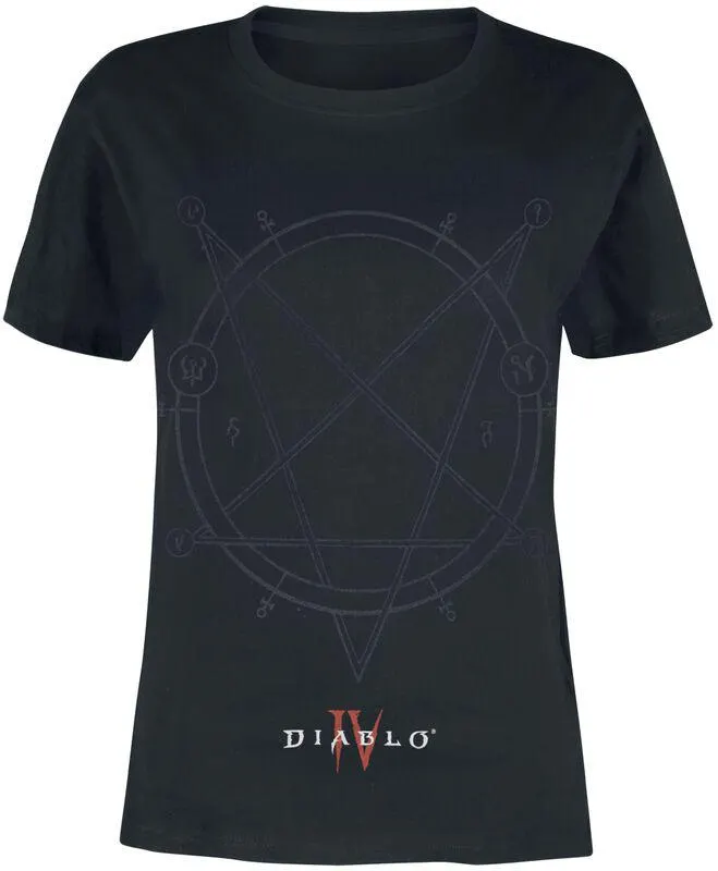 "4 - Pentagram" Camiseta Negro de Diablo