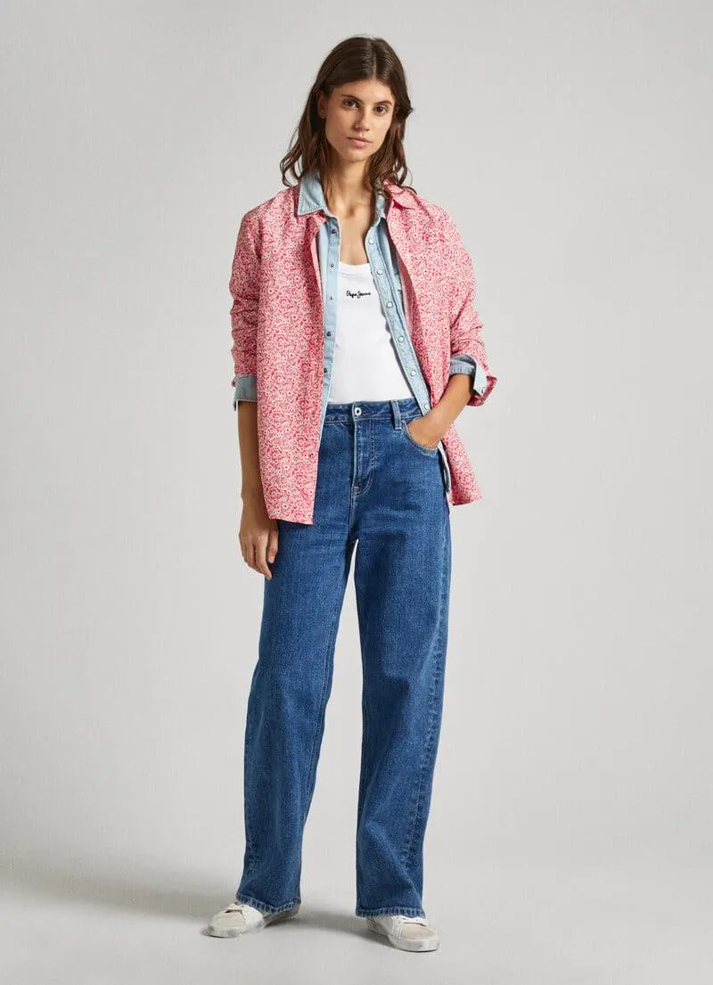 CAMISA FLUIDA CON FLORES