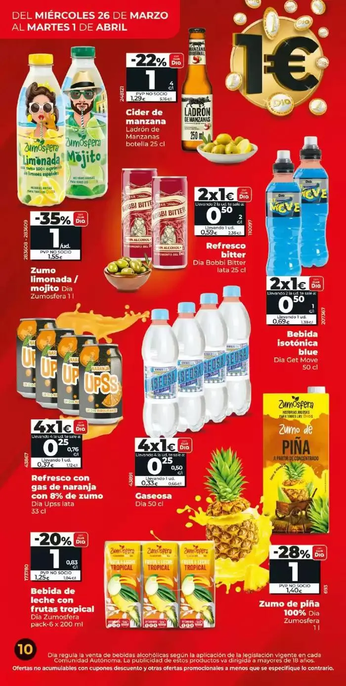 Catálogo de Más de 100 productos a 1€ del 26/03 al 01/04  26 de marzo al 1 de abril 2025 - Página 10