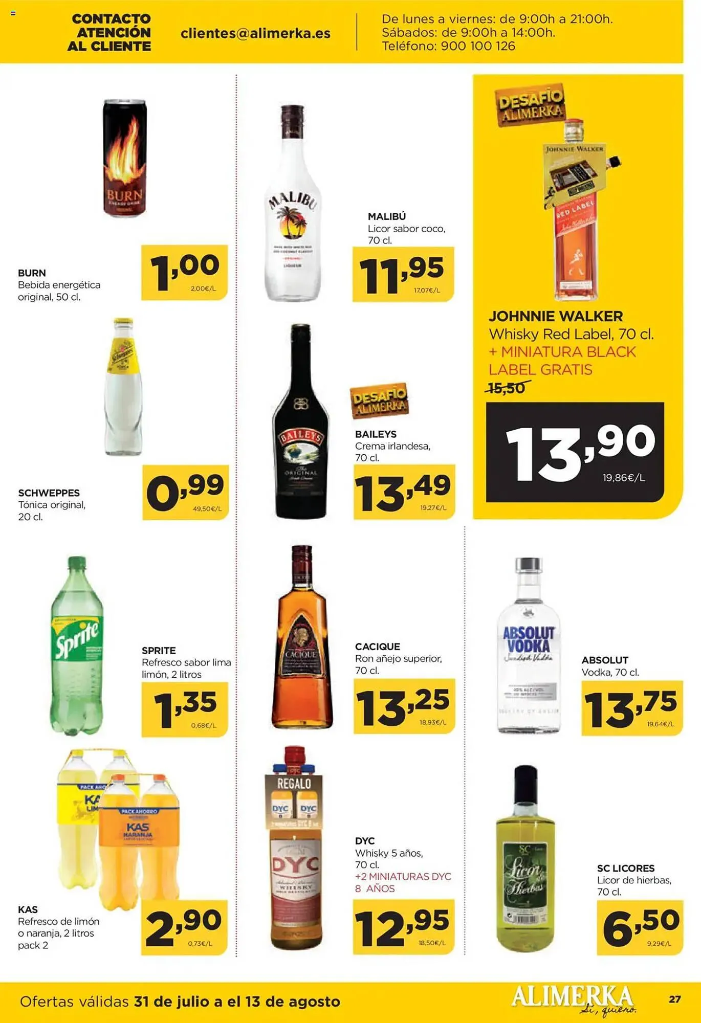 Catálogo de Folleto Alimerka 31 de julio al 13 de agosto 2025 - Página 27