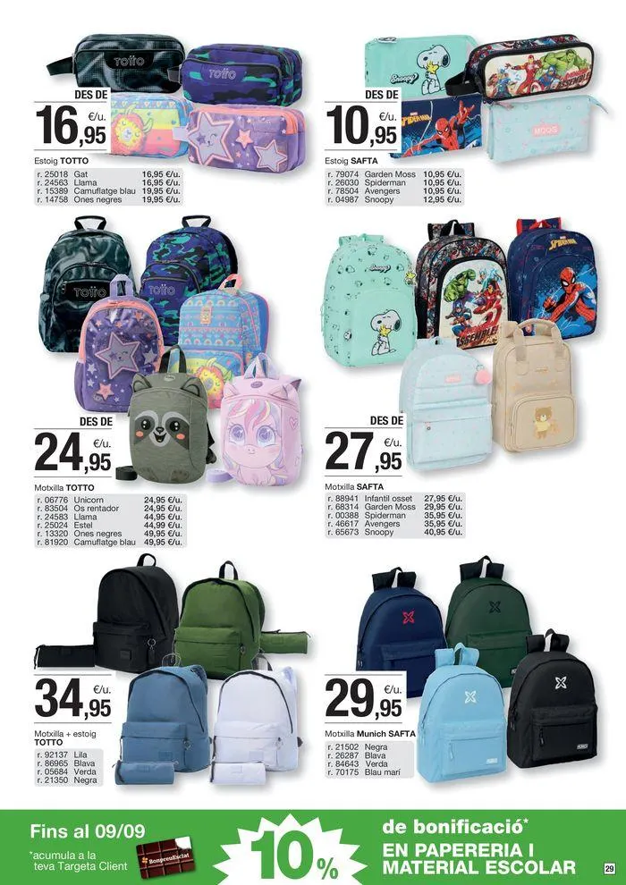 Catálogo de Fullet d'ofertes quinzenals  2 de septiembre al 9 de septiembre 2024 - Página 29