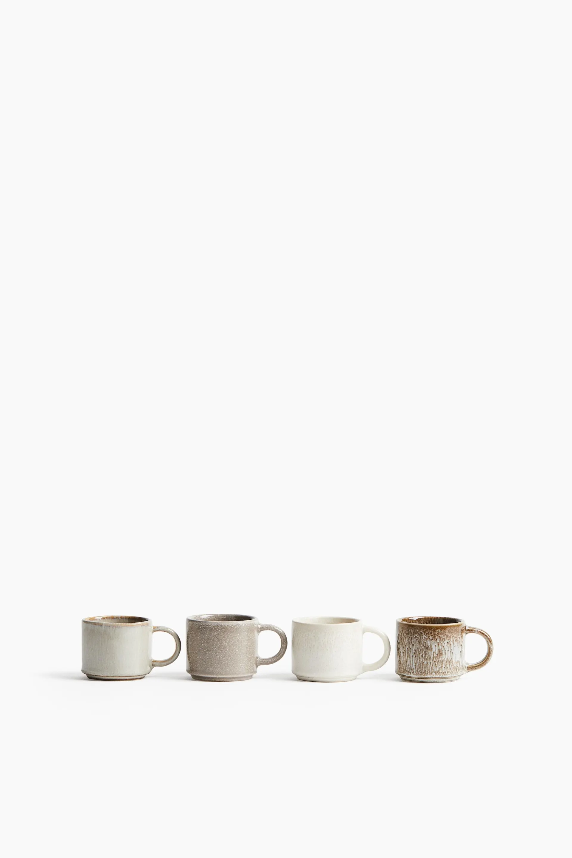 Pack de 4 tazas para expreso en gres