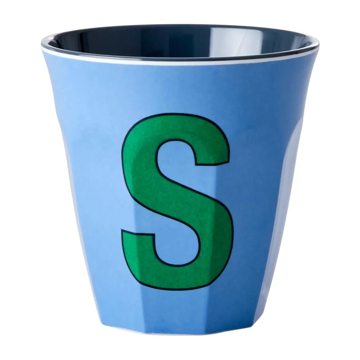 Taza melamina Rice mediana letra S 30 cl New dusty blue