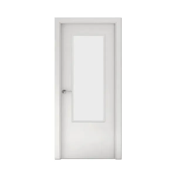 Puerta de Interior acristalada Carina blanco derecha 82,5 cm