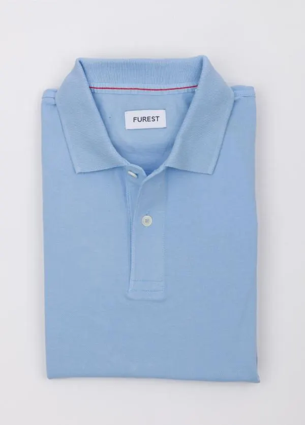 Polo FUREST COLECCIÓN piqué manga corta color celeste