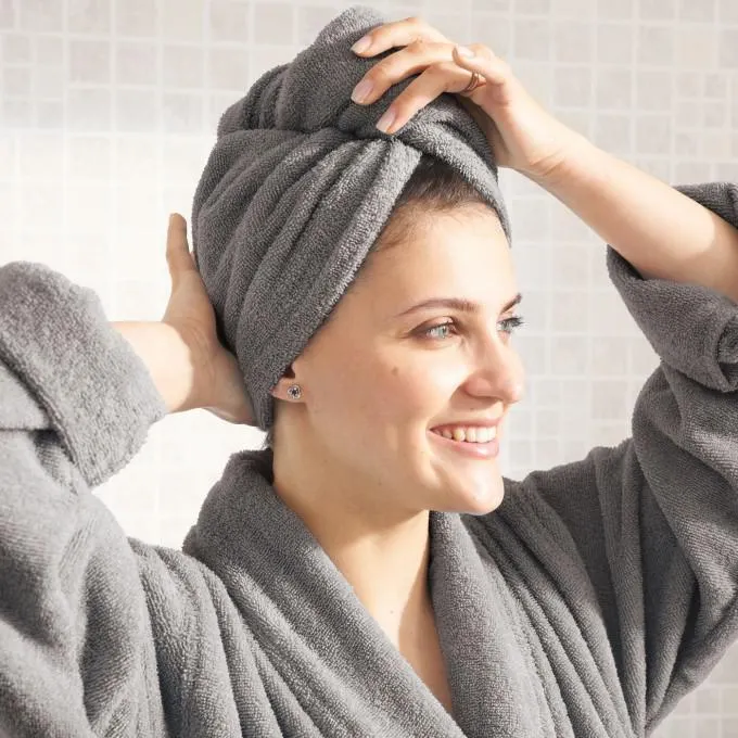 Toalla Cabello de Rizo - Basic LMQ Gris