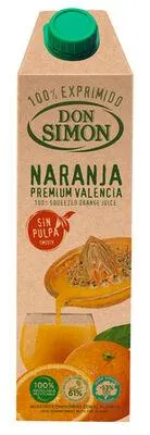 Zumo de naranja sin pulpa exprimido Don Simón 1l
