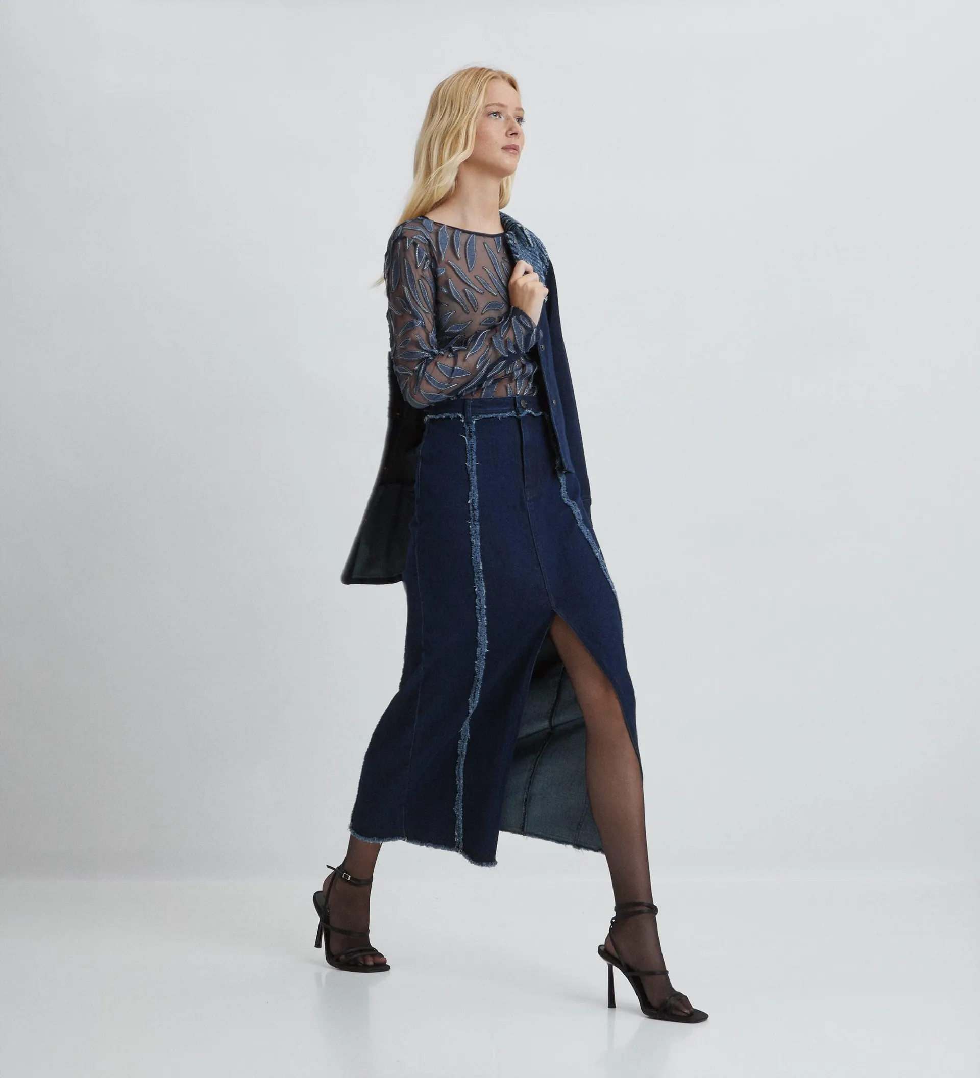 Falda tejana desflecados