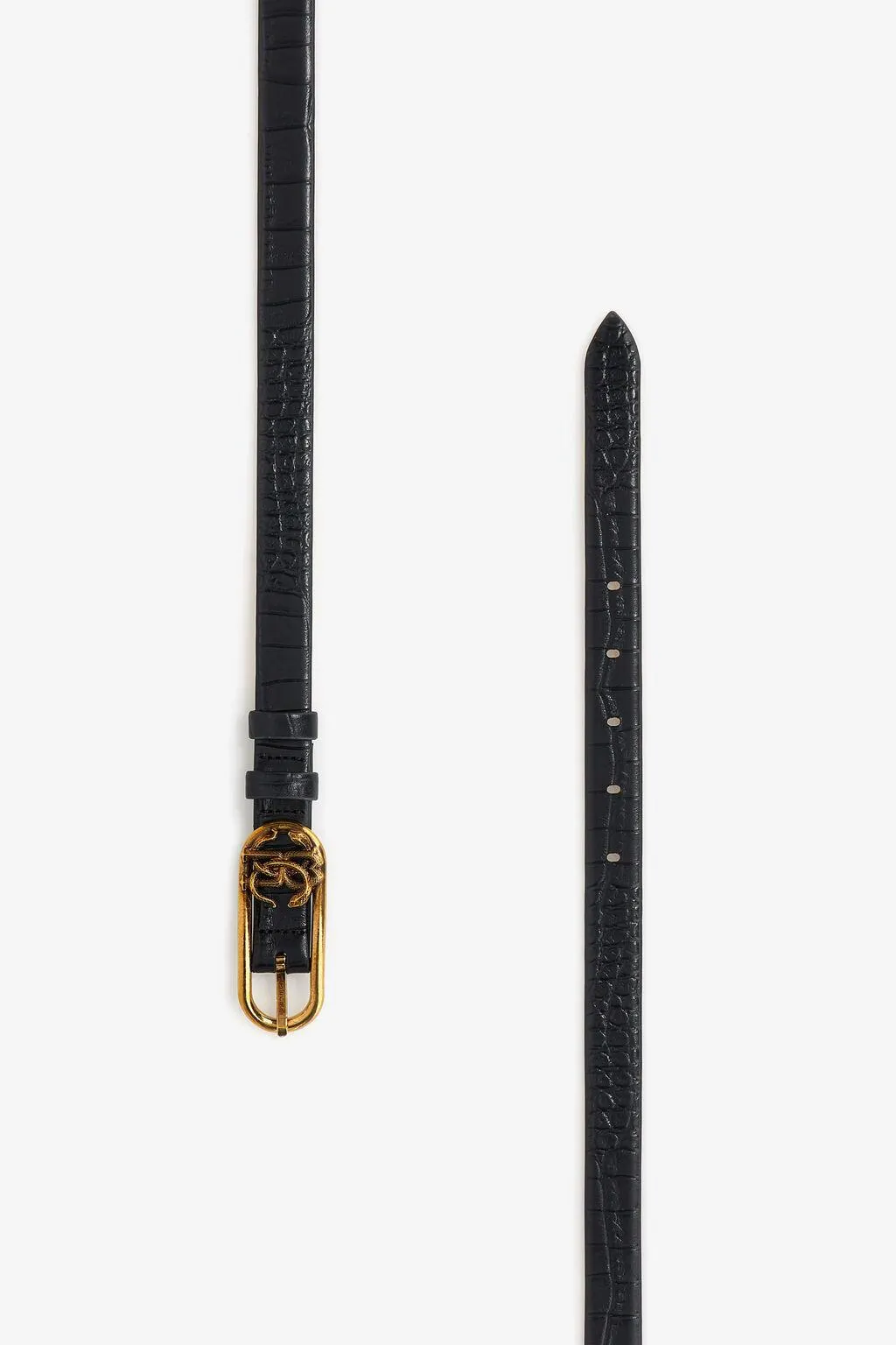 Leather belt with Monogram Mirror Snake