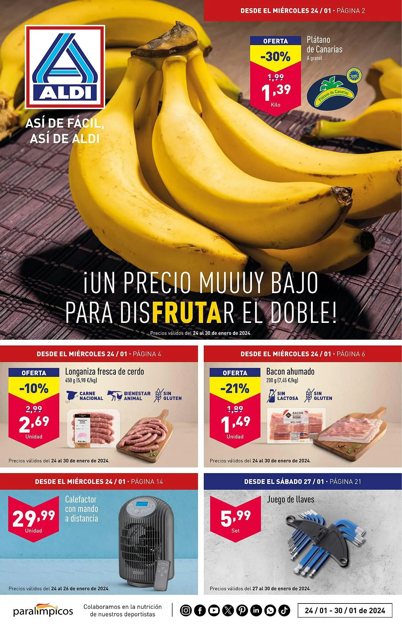 Catálogo de Folleto ALDI 24 de enero al 30 de enero 2024 - Página 1