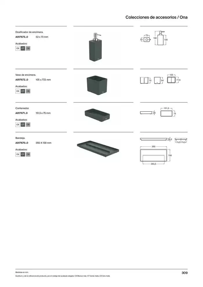Catálogo de Colecciones de Baño, Muebles y Accesorios 9 de enero al 31 de diciembre 2025 - Página 311