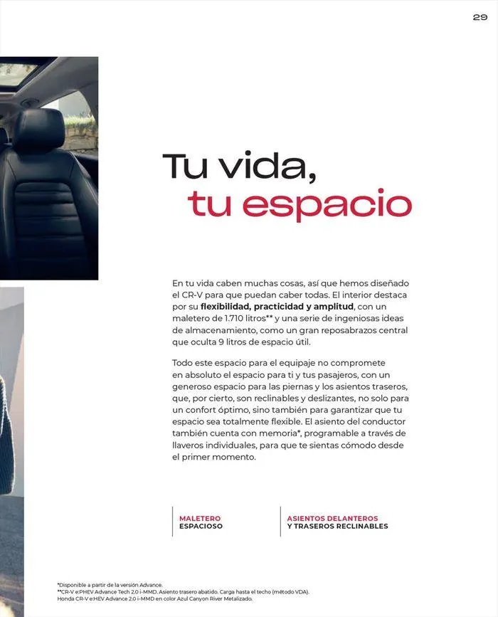 Catálogo de Honda CR-V e:HEV &amp; e:PHEV 9 de agosto al 30 de junio 2025 - Página 29