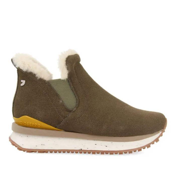 Bilsdorf women's khaki chelsea boot-style sneakers with colourful accents