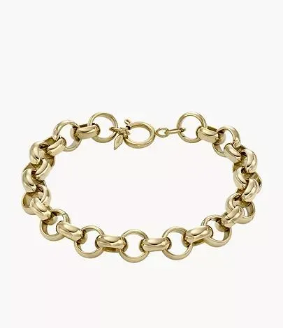 Pulsera de cadena Archival Bold Links de acero inoxidable dorado