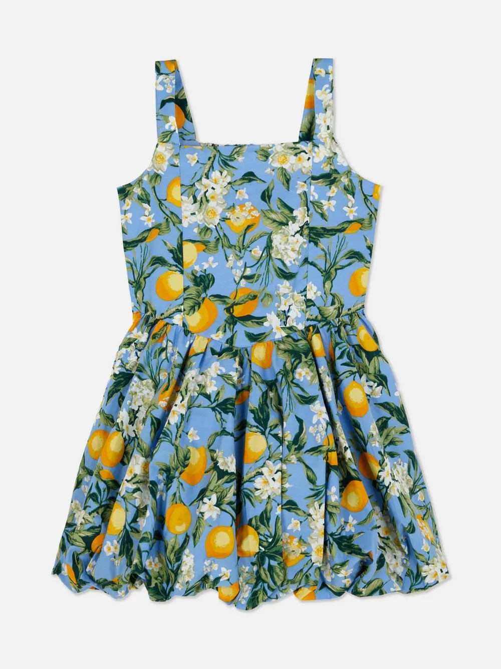 7-15 años | Vestido con limones y bajo abullonado