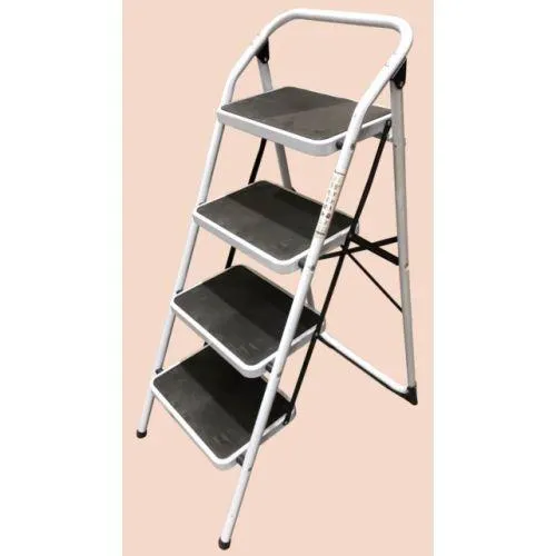 Escalera domestica peldaño ancho 4 peldaños 0,955mt acero blanco homelux