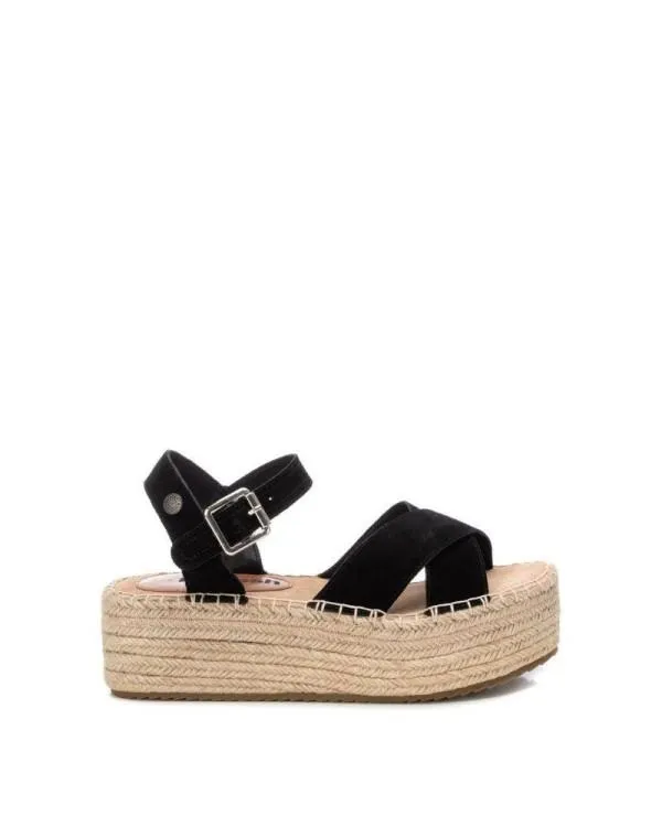 Sandalias Abiertas Alpargatas Mujer Negro 170794