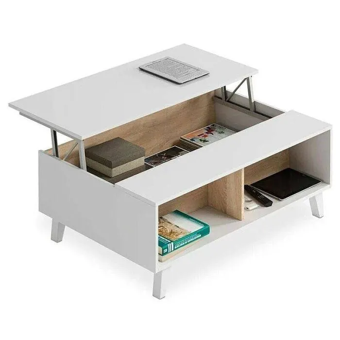 Mesa de Centro Elevable con Almacenamiento ZAIKEN 0F6633BO