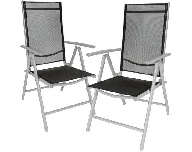 2 sillas de jardín plegables de aluminio