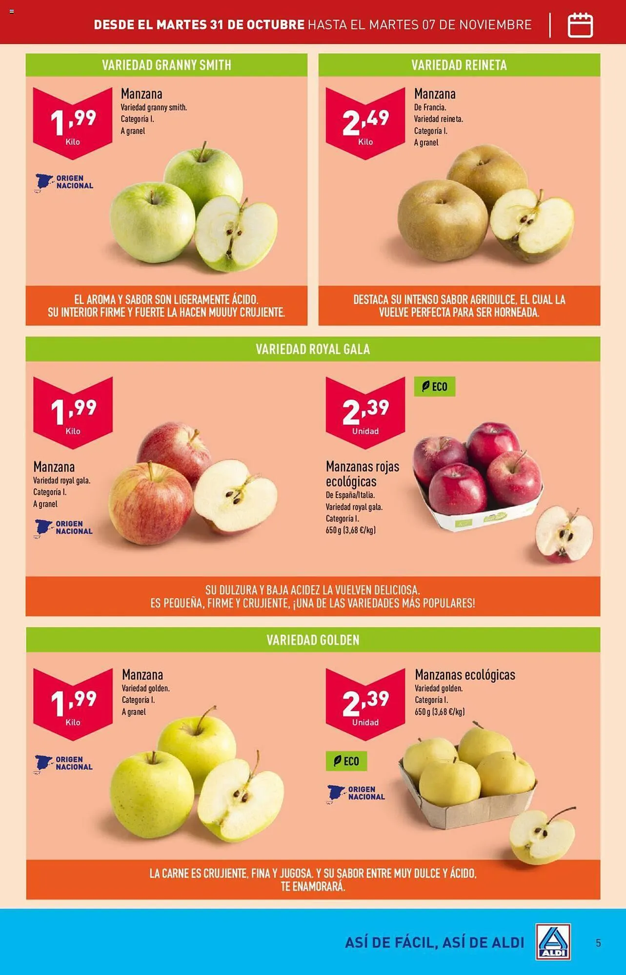 Catálogo de Folleto ALDI 31 de octubre al 7 de noviembre 2023 - Página 5