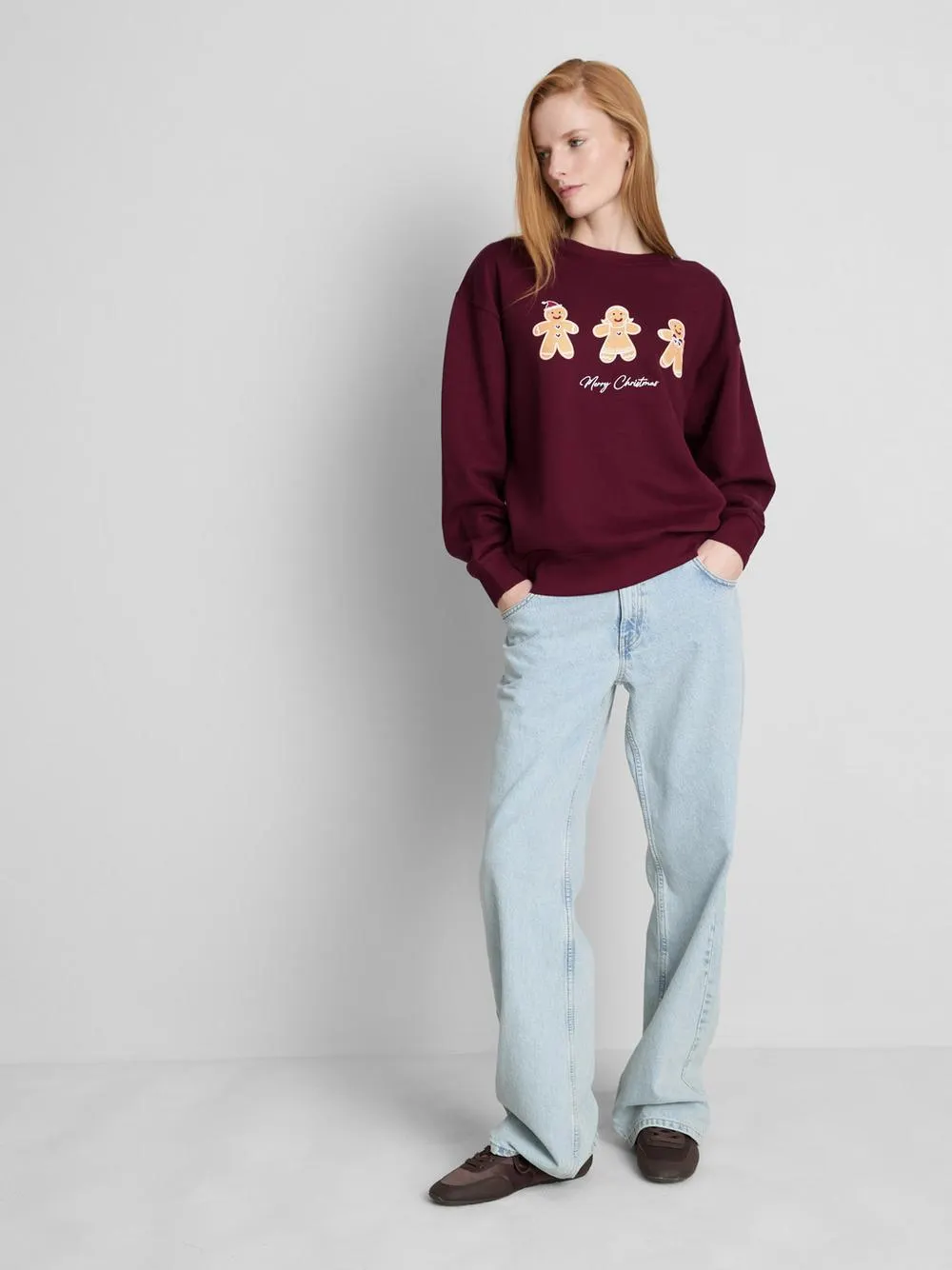 Sudadera navideña en mezcla de algodón