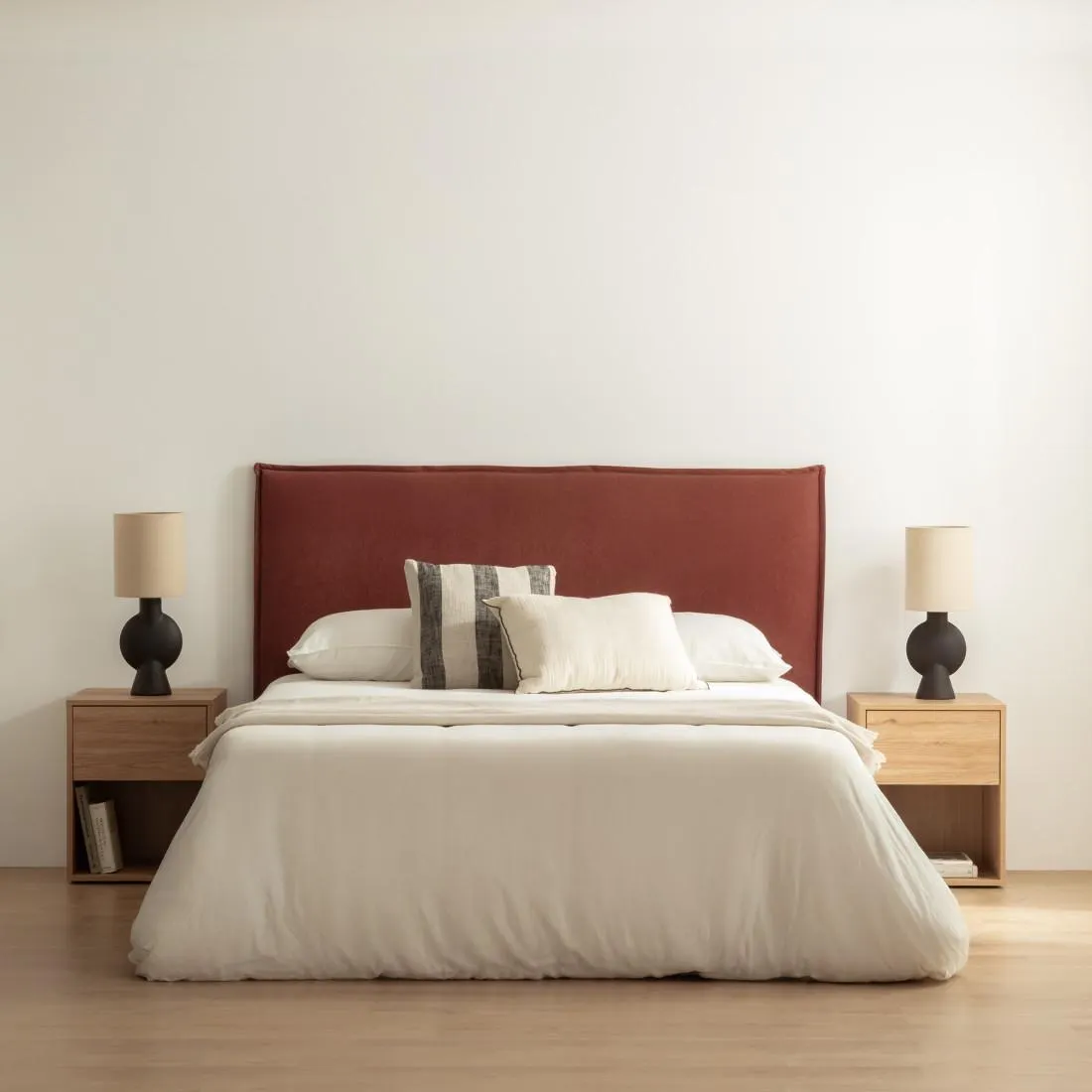 Cabecero tapizado desenfundable 150/160 terracota