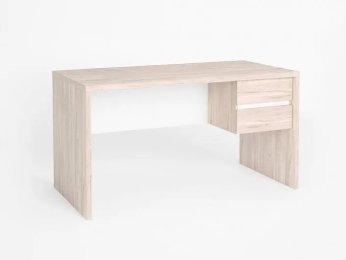Escritorio con cajones color sahara-blanco mate