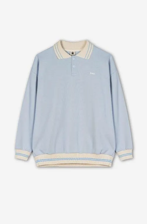 Lucas Buttons Baby Blue Sweatshirt