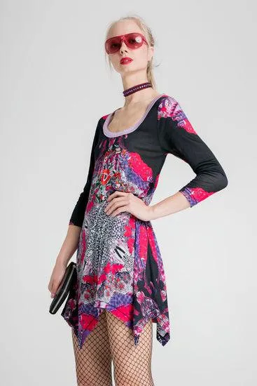 Ekos Floral Black - Vestido